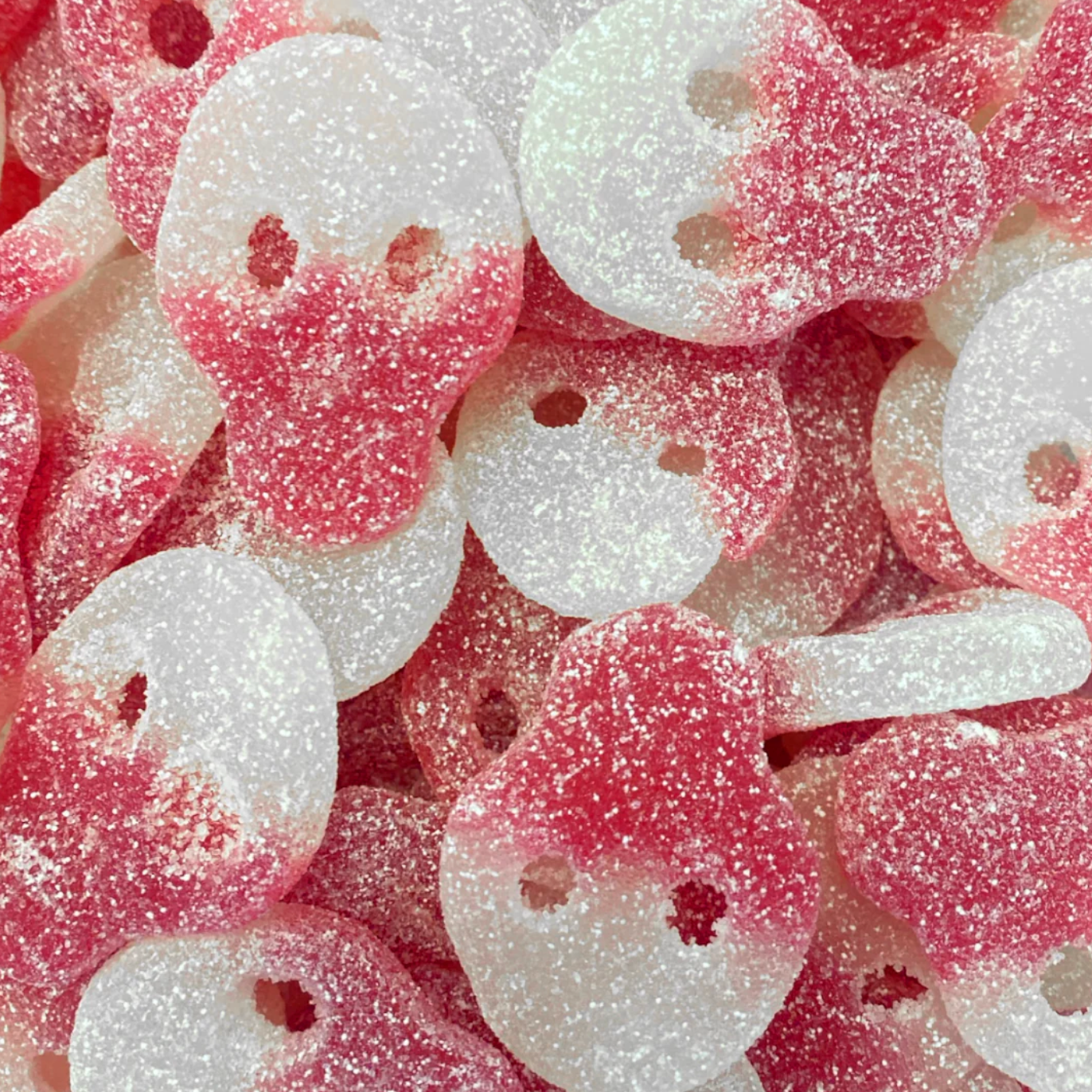 Sour Raspberry & Strawberry Skulls