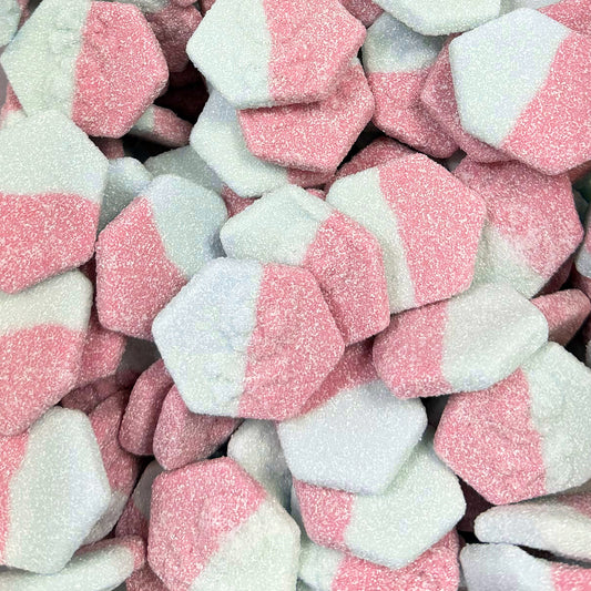 Foam Sour Cherry & Blueberry Hexagon Skulls (Gluten Free)